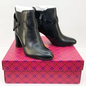 Tory Burch Black Colton Leather Bootie sz 10